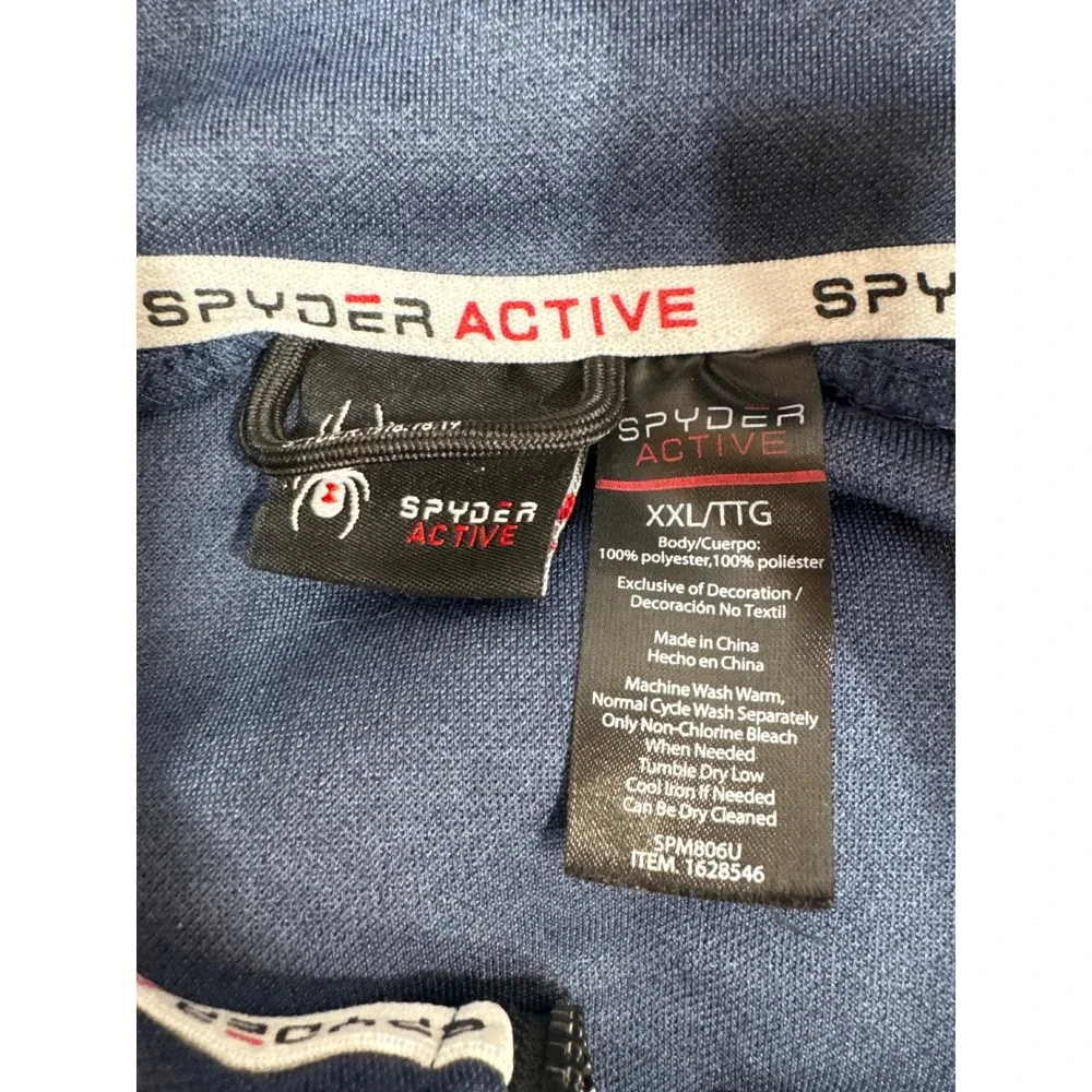 Spyder Active Mens XXL Blue Full Zip ProWEB Jacket Mock Neck SPM806U 1628546